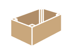 Коробка с крышкой с усилением деревянным брусом